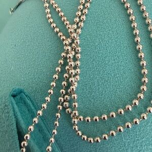 🩵24” Tiffany & Co. Makers Beaded Chain Necklace